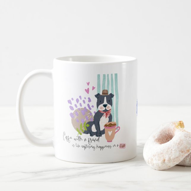 Caneca De Café Café Cachorro Cachorro Cachorro Pet Bonito com Cot (Com Donut)
