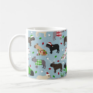 Caneca De Café Café Café de Natal - Buldogue Francês