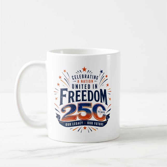 Caneca De Café Café Celebração da Liberdade Patriótica (Esquerda)