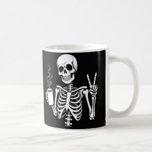 Caneca De Café café com bebendo esquelético