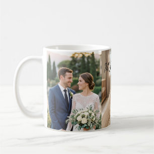 Caneca De Café Café com Colagem de Fotos da Família Feliz 3