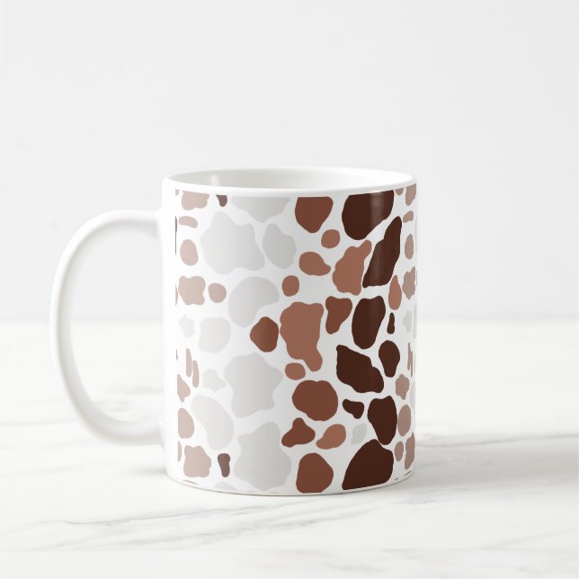 Caneca De Café Café com Creme Abstrato Mosaico Coffee Mug (Esquerda)