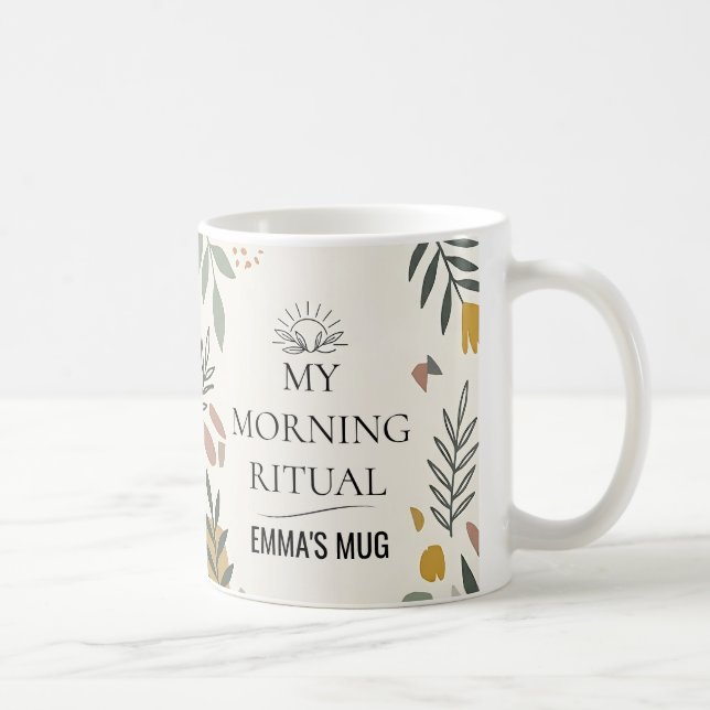 Caneca De Café Café com Embrulho Total de Flor Silvestre Botânica (Direita)