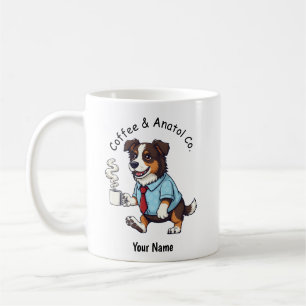 Caneca De Café Café com Terno de Negócios de Cachorro Pastor Aust