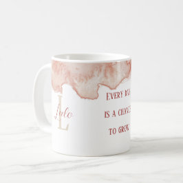 Caneca De Café Café Cor de Água Rosa de Afirmação Personalizada