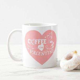 Caneca De Café Café Customizado Amante Rosa Coração Seta Dia dos