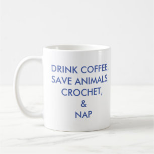 Caneca De Café Café da bebida, animais das economias, Crochet, e
