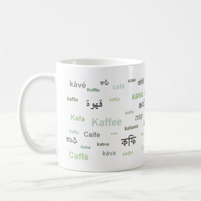 Caneca De Café Café da caneca do mundo (no verde) (Esquerda)