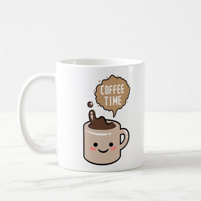 Caneca De Café café da hora engraçado kawaii café (Esquerda)