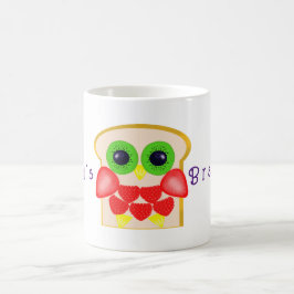 Caneca De Café Café da Mancha do Pão do Owl Fruta