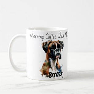 Caneca De Café Café da Manhã Com o Meu Boxer Fofo