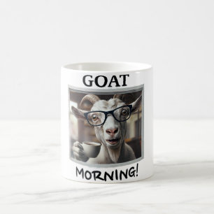 Caneca De Café Café da Manhã de Cabra Piada de Cabra com Óculos d