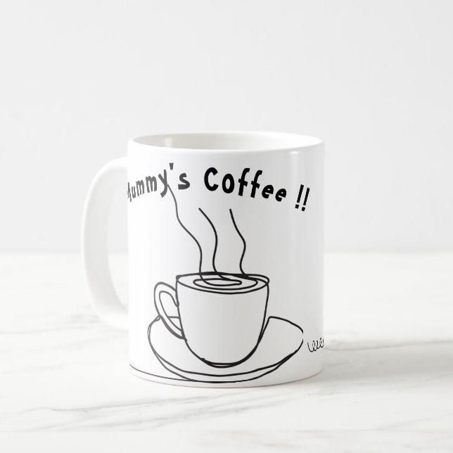 Caneca De Café Café da múmia do Halloween ☕ Mug (Frente Esquerda)