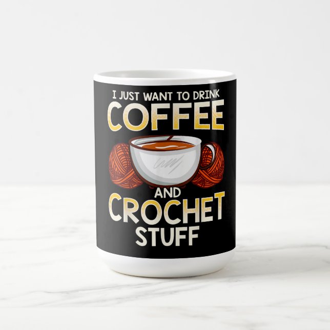 Caneca De Café Café De Crochet E Camiseta-Triturada (Centro)