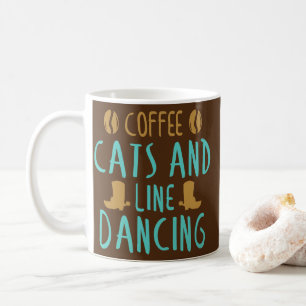 Caneca De Café Café De Dança De Linha E Linha De Dança