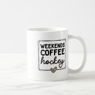 Caneca De Café Café de Fins de Semana Hóquei Fofo Retro Vida de M