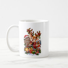 Caneca De Café Café de Inverno Aconchegante com Rena de Natal – D