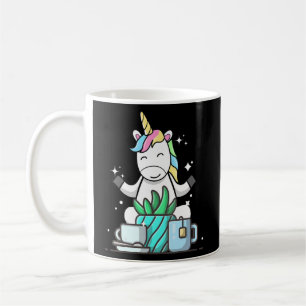 Caneca De Café Café De Jardinagem De Yoga, Cute Namaste Unicorn