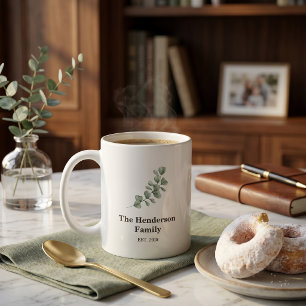 Caneca De Café Café de Luxo Silencioso Verde Família Estabelecida