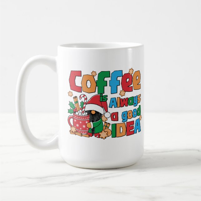 Caneca De Café Café De Natal Com Ditos Festivos (Esquerda)