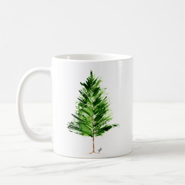 Caneca De Café Café de Natal Evergreen Mug Branco (Esquerda)