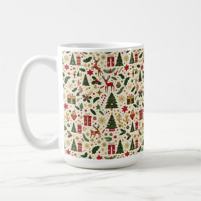 Caneca De Café Café de Natal Festivo Mug (Esquerda)