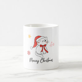 Caneca De Café Café de Natal Festivo Mug com Gatos Adoráveis