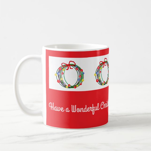 Caneca De Café Café De Natal Lt-Vermelho Com Mortes (Esquerda)