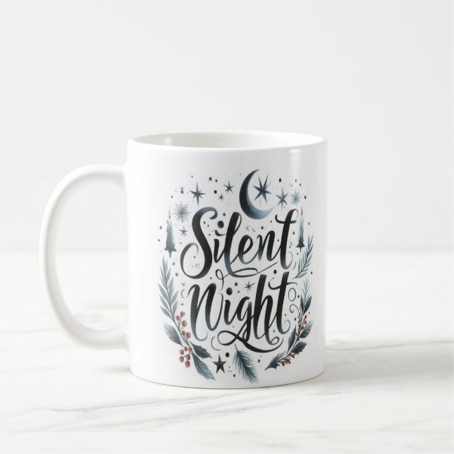 Caneca De Café Café de Natal Silencioso (Esquerda)