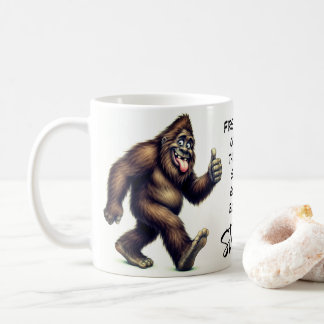 Caneca De Café Café de Pequeno Almoço do Pé-Grande Sasquatch Feli