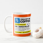 Caneca De Café Café de Receita Funny Personalizada Personalizada<br><div class="desc">Crie uma caneca de café com "receita" personalizada única para um presente hilário ou se trate! Esta caneca engraçada personalizada é perfeita para médicos, enfermeiros, profissionais de saúde, ou qualquer pessoa que precise de seu conserto diário de cafeína. Adicione um nome para um toque personalizado que certamente trará sorrisos com...</div>
