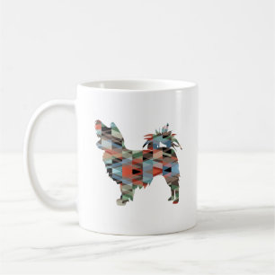 Caneca De Café Café de Xadrez de Chihuahua Geo Long Haired