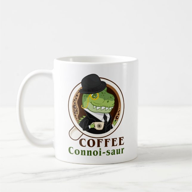 Caneca De Café Café Dinossauro Connoi Saur Engraçado Bebê-Café (Esquerda)