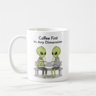 Caneca De Café Café Divertido e Alienígenas