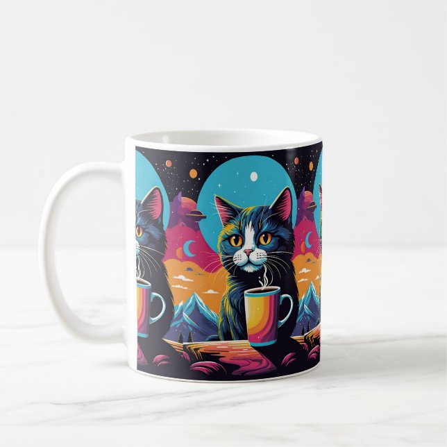 Caneca De Café Café do Gato Cósmico (Esquerda)