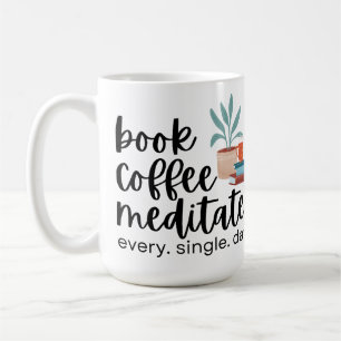 Caneca De Café Café do Livro Medita Todos Os Dias do Solteiro