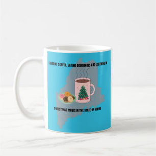 Caneca De Café Café, Donuts e Música de Natal no Maine