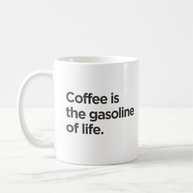 Caneca De Café Café é a gasolina da vida Mug (Esquerda)