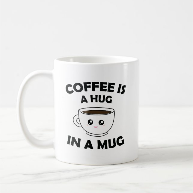 Caneca De Café Café é abraço em uma caneca Kawaii (Esquerda)