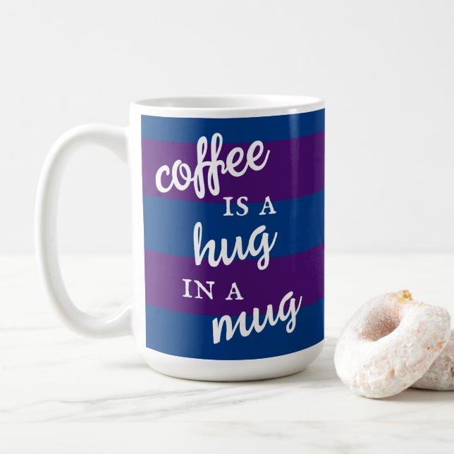 Caneca De Café Café é abraço em uma caneca stripida (Com Donut)