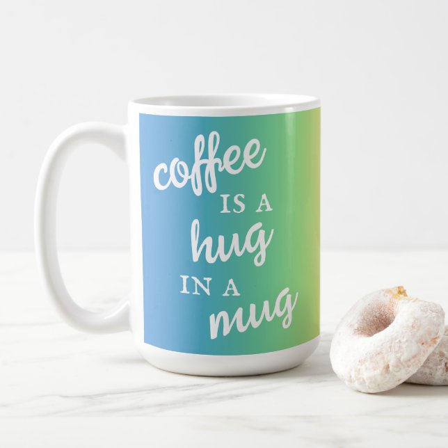 Caneca De Café Café é abraço numa mug Rainbow Mug (Com Donut)