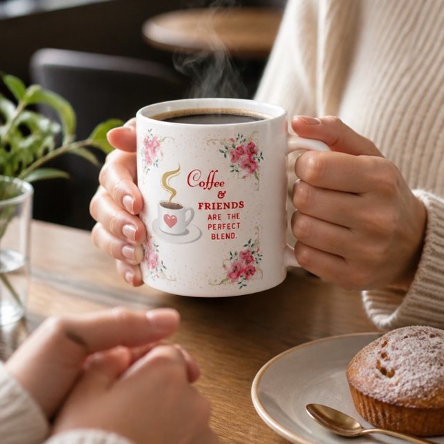 Caneca De Café Café e Amigos a Combinação Perfeita (Criador carregado)