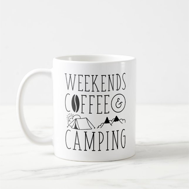 Caneca De Café Café E Campanha Finais De Semana (Esquerda)