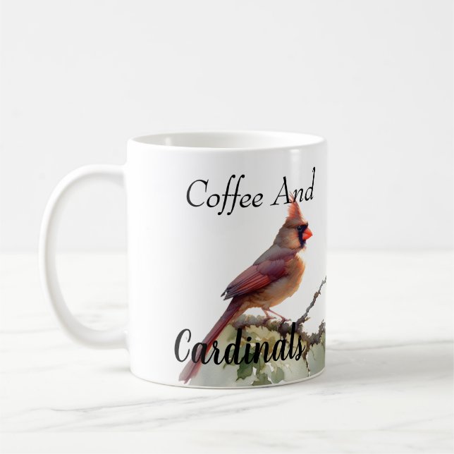 Caneca De Café Café e Cardeal Reds Modernos (Esquerda)