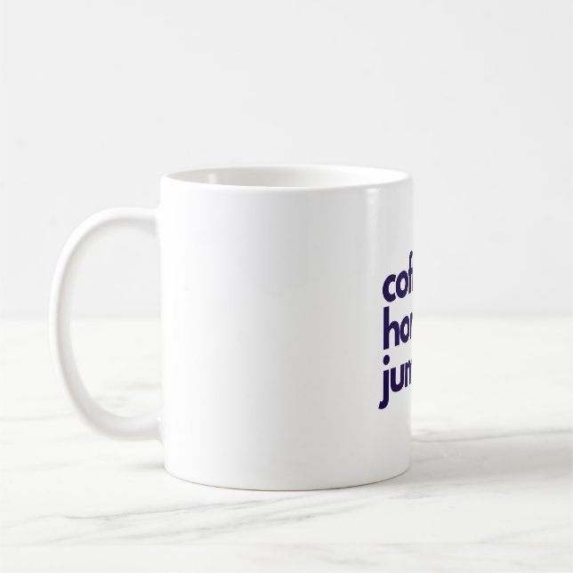 Caneca De Café café e cavalos e salto (Esquerda)