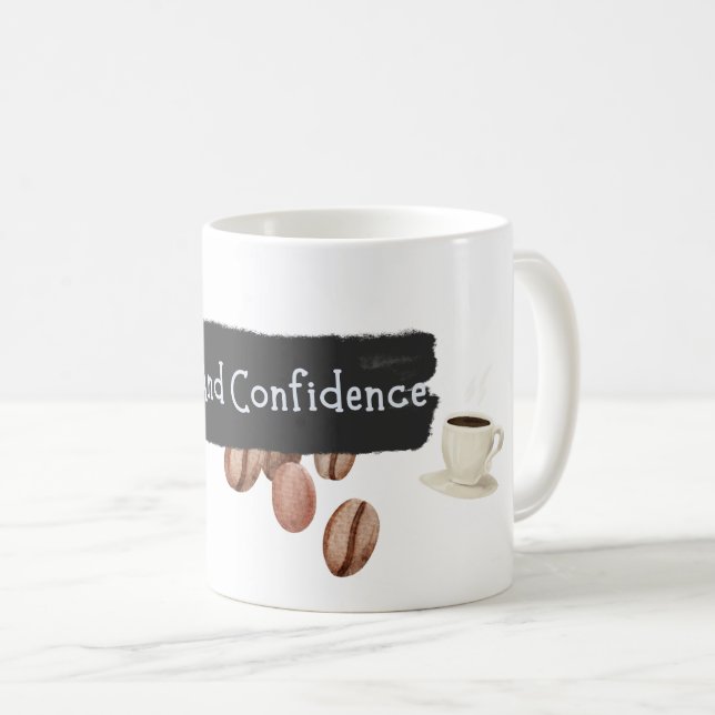 Caneca De Café Café E Confiança (Frente Esquerda)