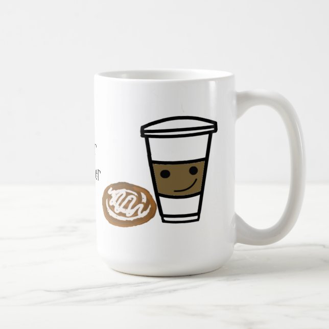Caneca De Café Café e Doce com Dito Fofo (Direita)
