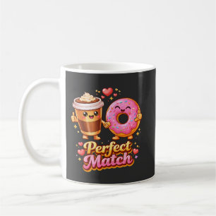 Caneca De Café Café e Donut Combinação Perfeita de Comida Fofa