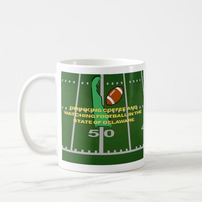 Caneca De Café Café e Futebol em Delaware  (Esquerda)