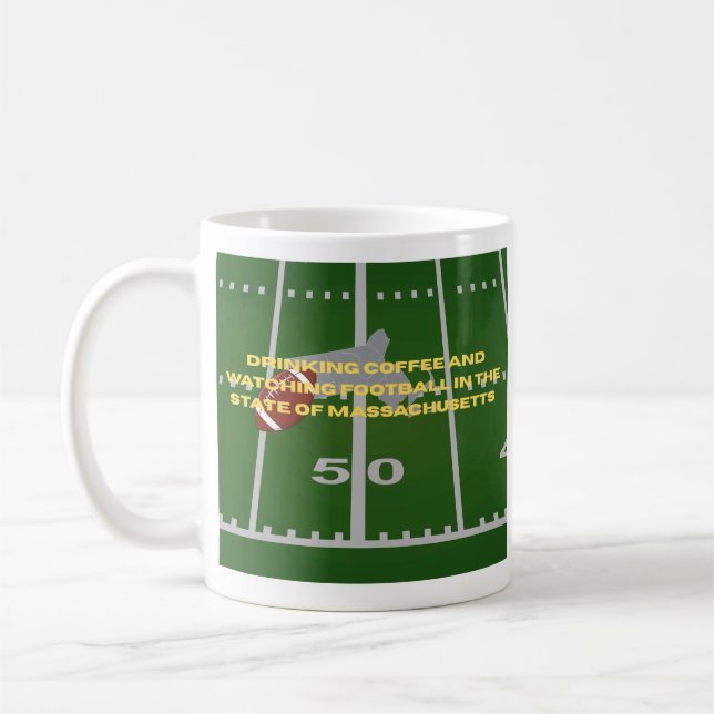 Caneca De Café Café e Futebol em Massachusetts  (Esquerda)